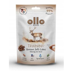OLLO Air Dried Training Venison Cubes - skanėstas šuniui - 80g