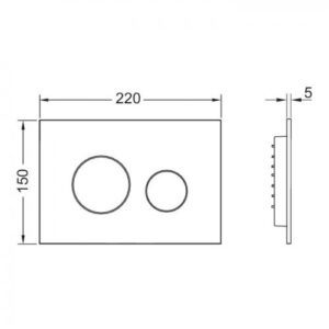 Vandens nuleidimo mygtukas Teceloop, 9240922, matinio chromo - Image 2