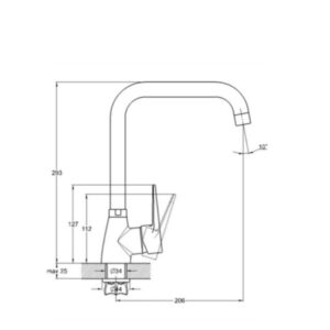 Virtuvinis maišytuvas ZEGOR SOP4-A045MG - Image 2