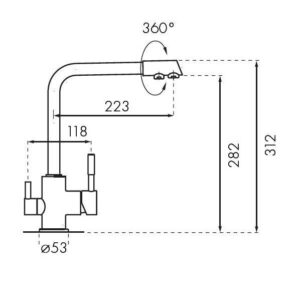 Virtuvės maišytuvas su jungtimi filtrui Blue Water Amanda 5901730616514 - Image 3