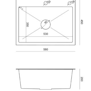 Virtuvės plautuvė su sifonu, 1 dubuo b/o + Qmat + įdėklas + dozatorius + medinė lenta + maišytuvas s - Image 2
