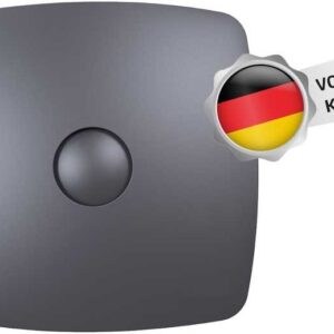 Vonios kambario ventiliatorius Vlano ENSO 125 BL TH (su laikmačiu ir drėgmės jutikliu) 125 mm, juod