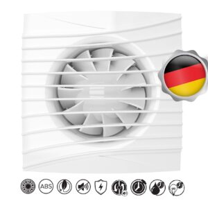 Vonios kambario ventiliatorius Vlano ONDA 100 TH (su laikmačiu ir drėgmės jutikliu) 100 mm