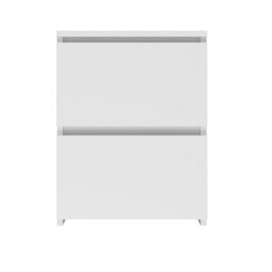 W2 naktinis staliukas 2 stalčiai Baltas matinis