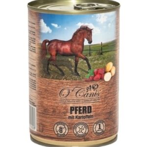 O'CANIS  konservai šunims - drėgnas maistas - arkliena su bulvėmis - 400 g