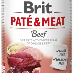 BRIT Paté & Meat su jautiena - šlapias šunų maistas - 800g