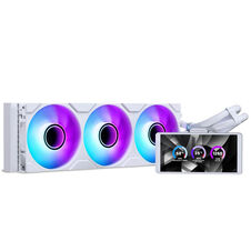 Phanteks Glacier One 360M25 LCD AiO Water Cooling, 6-Inch Display - 360mm, White