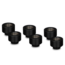 Thermal Grizzly DeltaMate Extender Fitting - MF10, black, pack of 6