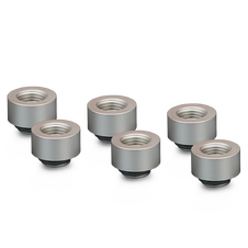 Thermal Grizzly DeltaMate Extender Fitting - MF10, matte nickel, pack of 6