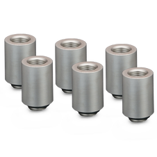 Thermal Grizzly DeltaMate Extender Fitting - MF28, matt nickel, pack of 6