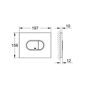WC vandens nuleidimo mygtukas GROHE Arena Cosmopolitan 38858000 - Image 2