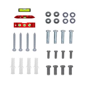 "Maclean" televizoriaus MC-412 sieninis laikiklis 32"-70" VESA 400x400 45 kg pakreipimo universalus reguliuojamas gulsčiukas montavimo priedai