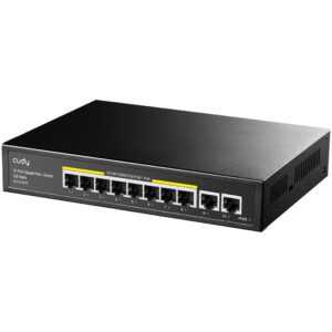 Cudy GS1010PE tinklo komutatorius Gigabit Ethernet (10/100/1000) Maitinimas per Eternetą (PoE) Juoda - Image 2