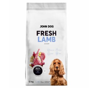 JOHN DOG Fresh Lamb - sausas maistas šunims - 12kg