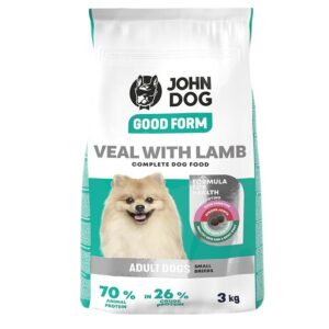 JOHN DOG Good Form Small breeds Veal with lamb - sausas maistas šunims - 3kg