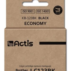 Actis " KB-123Bk" rašalas (pakaitinis "Brother LC123BK/LC121BK"; standartinis; 15 ml; juodas)