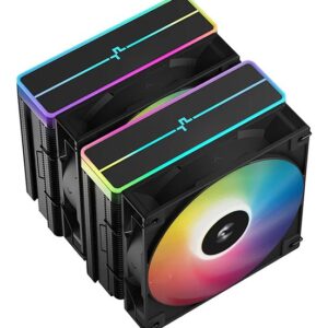 DeepCool AG620 BK ARGB V2 Mikroschemų rinkiniui, Motininė plokštė Orinis aušintuvas 12 cm Juoda 1 vnt - Image 2