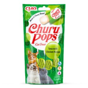 INABA Churu Pops Tunas su vištiena - skanėstas katėms - 4x15 g