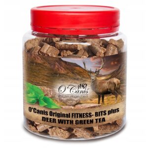 O'CANIS Fitness-Bits Plus Deer with green tea - skanėstas šuniui - 400g
