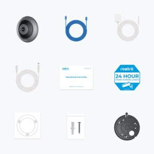 Reolink Fisheye Series W520 IP apsaugos kamera Vidaus 2560 x 2560 pikseliai Lubos / siena - Image 3