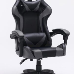 Topeshop FOTEL REMUS pilkos spalvos biuro kėdė Paminkštinta sėdynė Paminkštinta nugaros atrama