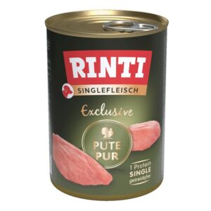 RINTI Singlefleisch Exclusive Turkey - drėgnas ėdalas šunims - 400g