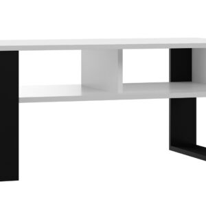 Topeshop MODERN 2P BIEL CZ kavos staliukas, staliukas prie lovos, kitas mažas staliukas Stačiakampio 2 kojos