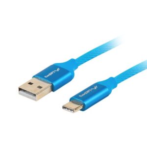Lanberg CA-USBO-22CU-0010-BL USB kabelis 1 m USB 2.0 USB C USB A Mėlyna