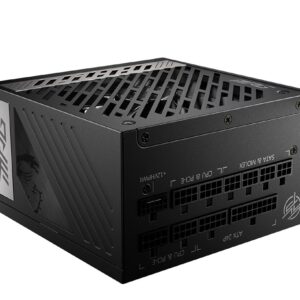 MSI MPG A850G PCIE5 maitinimo blokas 850 W 24-pin ATX ATX Juoda