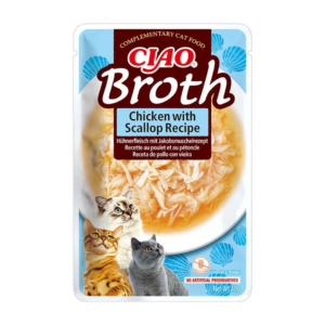 INABA Ciao Broth with chicken, salmon, tuna and scallop - skanėstas katėms - 24x40g - Image 3