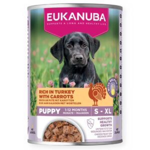 EUKANUBA Life Care Puppy Rich in turkey with carrots - drėgnas ėdalas šunims - 400g