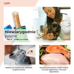 INABA Churu Rolls Chicken recipe wraps Tuna recipe - skanėstas katėms - 4x10 g - Image 3