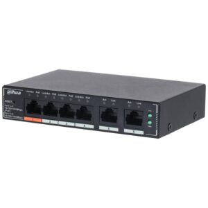Switch|DAHUA|DH-SG4006P|Switch layer L2|6xRJ-45 ports|RJ-45 Ports Type Gigabit Ethernet (10/100/1000)|4xPower over Ethernet (PoE) ports quantity|Total Power over Ethernet (PoE) budget 60 W|SG4006P