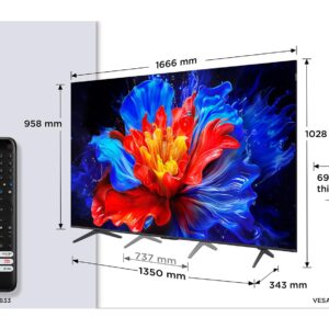 Televizorius|TCL|75 "|4K Ultra HD|3840 x 2160 pixels|Flat|16:9|QLED|75P8K