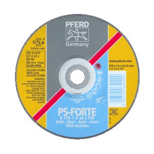 Agresyvaus šlifavimo diskas PFERD E150-7 A24 L PSF