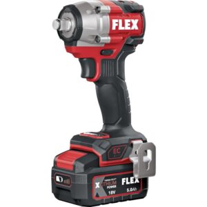 Akumuliatorinis smūginis veržliasukis FLEX IW 1/2" 400Nm 18.0-EC 5.0/Set - Image 2