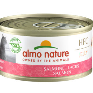Almo Nature HFC Jelly Salmon konservai katėms su lašiša drebučiuose, 70 g
