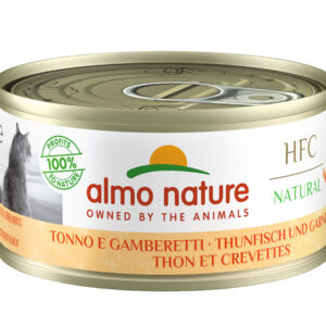 Almo Nature HFC Tuna with Shrimps konservai katėms su tunu ir krevetėmis, 70 g