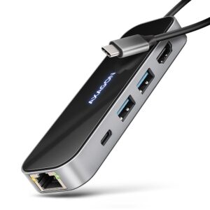 I/O HUB USB-C 6IN1/GLASS 0.2M HMC-6GLN AXAGON