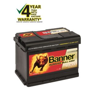 Banner AGM 60Ah 640A RUNNING BULL akumuliatorius 12V 241x175x190mm