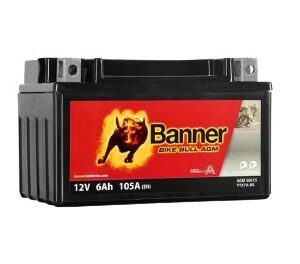 Banner 6Ah Bike Bull AGM 12V 105A akumuliatorius 150x87x95mm