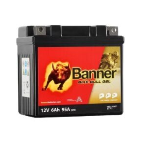 Banner 6Ah Bike Bull GEL 12V 95A akumuliatorius 114x71x106mm - Image 1