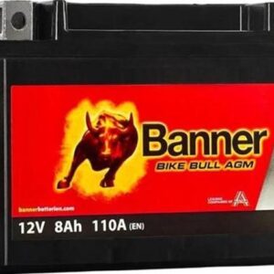Banner 8Ah Bike Bull AGM 12V 90A akumuliatorius 150x87x105mm