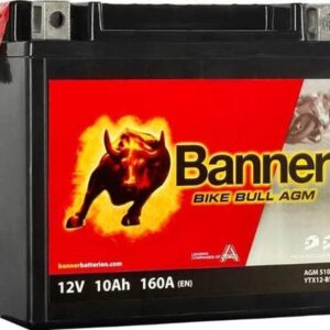 Banner 10Ah Bike Bull AGM 12V 160A akumuliatorius 150x87x131mm