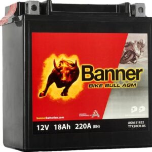 Banner 18Ah Bike Bull AGM 12V 220A akumuliatorius 150x87x161mm