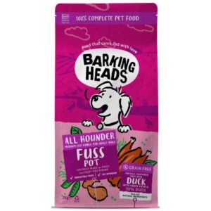 BARKING HEADS Fuss Pot Duck Pašaras Šunims Su Antiena, 2 kg