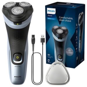 Philips X3063/00 skustuvas vyrams Rotorinis skustuvas Apkarpymo mašinėlė Juoda, Mėlyna