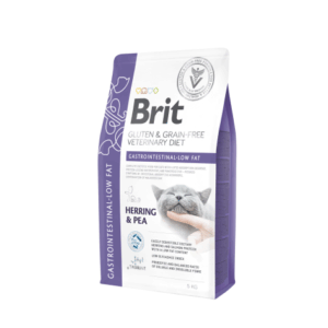 Brit GF Veterinary Diets Cat Gastrointestinal-Low fat sausas maistas katėms, 2 kg