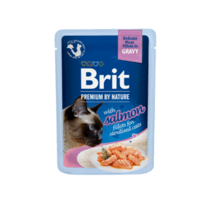 Brit Premium Delicate Salmon for Sterilised in Gravy konservai katėms, 85 g