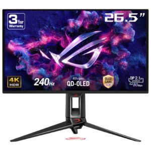 Monitor|ASUS|26.5 "|3840 x 2160 pixels|4K Ultra HD|Native aspect ratio 16:9|QD-OLED|Flat|90LM0B30-B01971